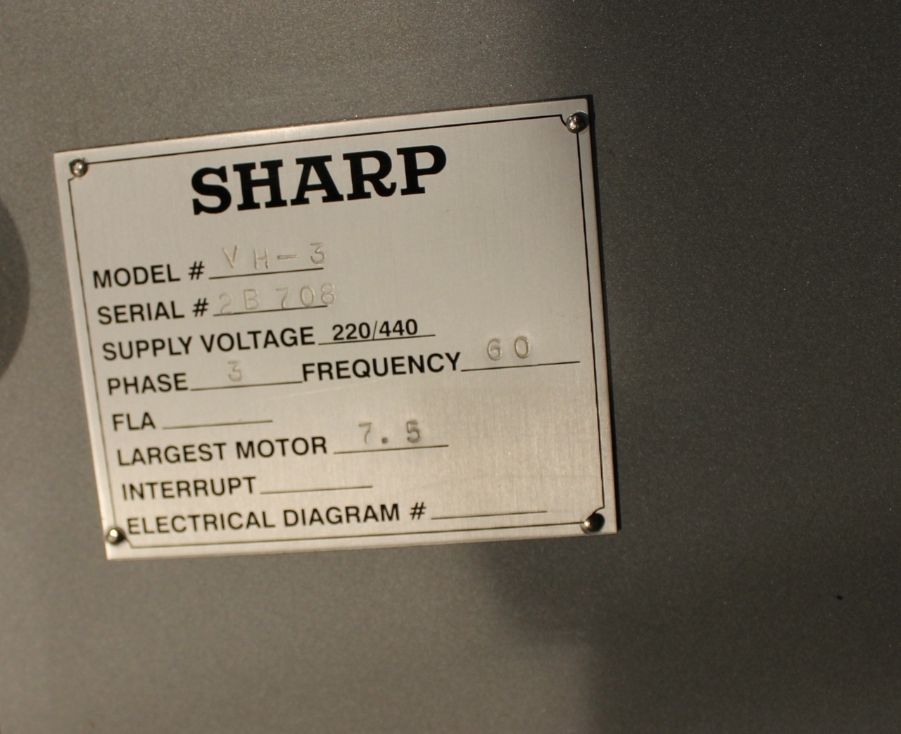 2018 SHARP VH-3 Mill | TR Wigglesworth Machinery Co.