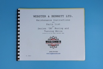 WEBSTER & BENNETT DH Manual MACHINE PARTS | TR Wigglesworth Machinery Co. (2)