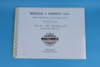 WEBSTER & BENNETT DH Manual MACHINE PARTS | TR Wigglesworth Machinery Co. (2)